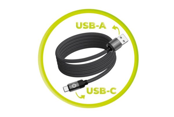 Mobile Origin Magnetic Patented Original Cable USB-A to USB-C 1m black