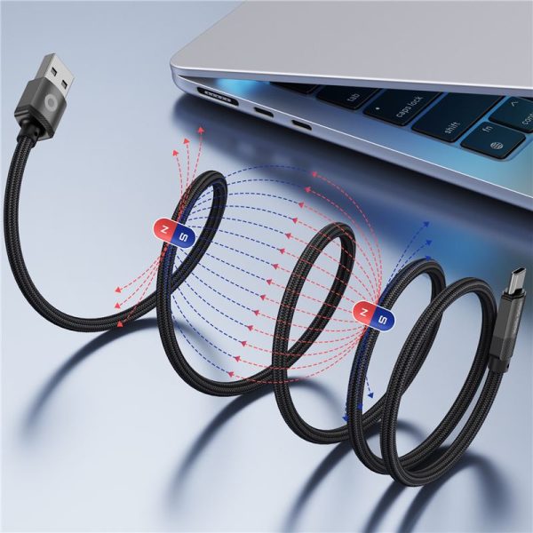 Mobile Origin Magnetic Patented Original Cable USB-A to USB-C 1m black