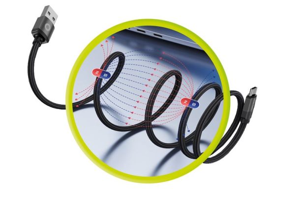 Mobile Origin Magnetic Patented Original Cable USB-A to USB-C 1m black