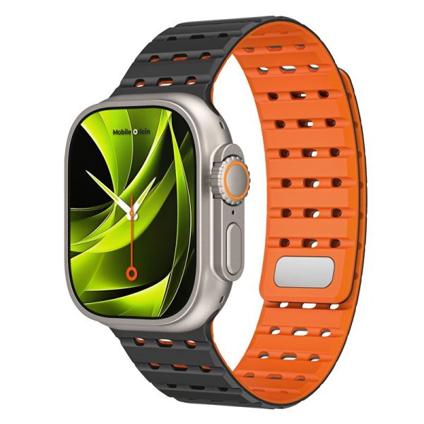 Mobile Origin Magnetic Strap black/orange - Apple Watch 49mm/46mm/45mm/44mm