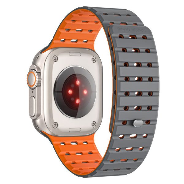 Mobile Origin Magnetic Strap grey/orange - Apple Watch 49mm/46mm/45mm/44mm
