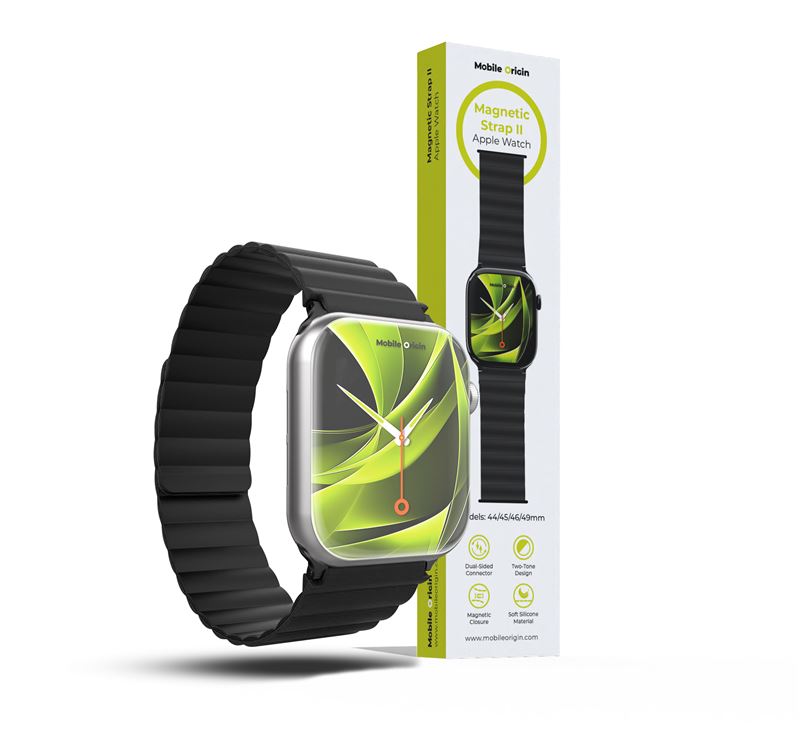 Mobile Origin Magnetic Watch Strap II black/black - Apple Watch 49mm/46mm/45mm/44mm
