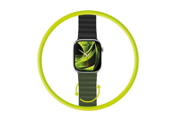 Mobile Origin Magnetic Watch Strap II green/black - Apple Watch 49mm/46mm/45mm/44mm