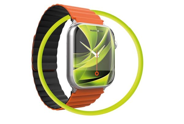 Mobile Origin Magnetic Watch Strap II orange/black - Apple Watch 49mm/46mm/45mm/44mm