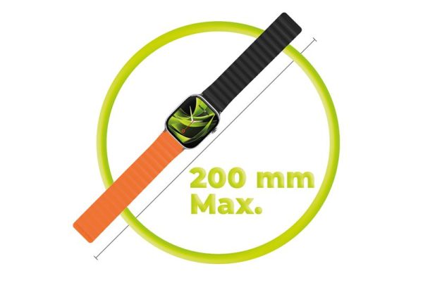 Mobile Origin Magnetic Watch Strap II orange/black - Apple Watch 49mm/46mm/45mm/44mm