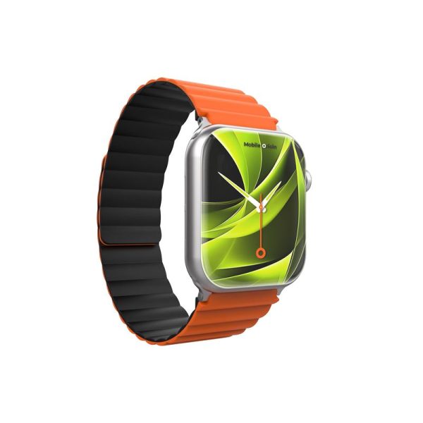 Mobile Origin Magnetic Watch Strap II orange/black - Apple Watch 49mm/46mm/45mm/44mm