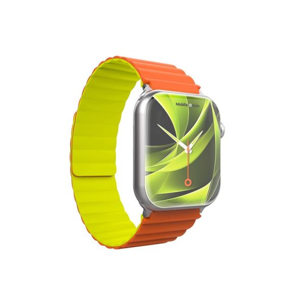 Mobile Origin Magnetic Watch Strap II orange/green - Apple Watch 49mm/46mm/45mm/44mm