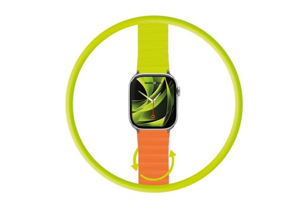 Mobile Origin Magnetic Watch Strap II orange/green - Apple Watch 49mm/46mm/45mm/44mm