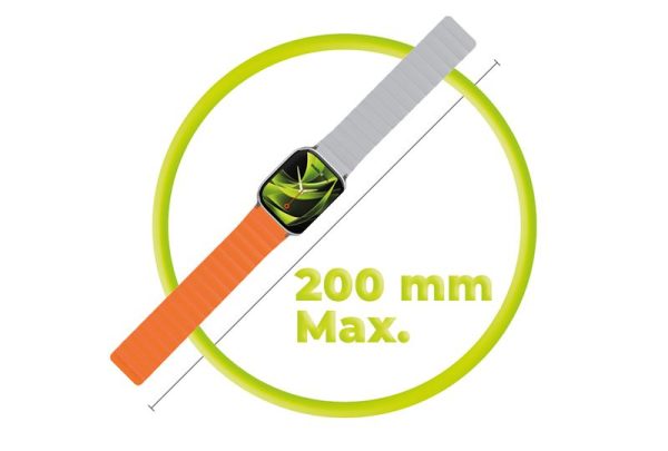 Mobile Origin Magnetic Watch Strap II orange/grey - Apple Watch 49mm/46mm/45mm/44mm