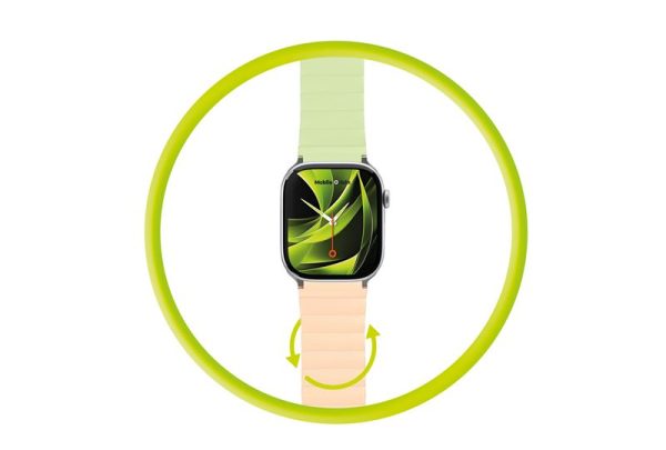 Mobile Origin Magnetic Watch Strap II pink/light green - Apple Watch 49mm/46mm/45mm/44mm