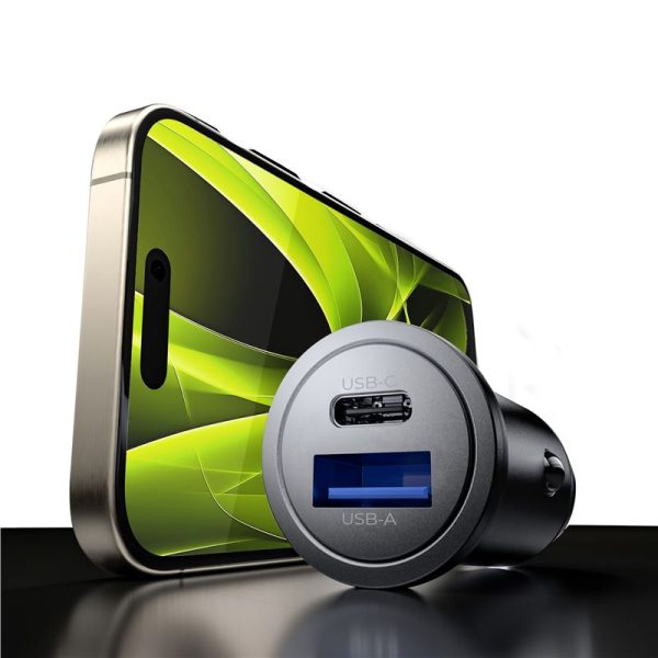 Mobile Origin Metal Car Charger 30W CA12 - USB-C USB-A