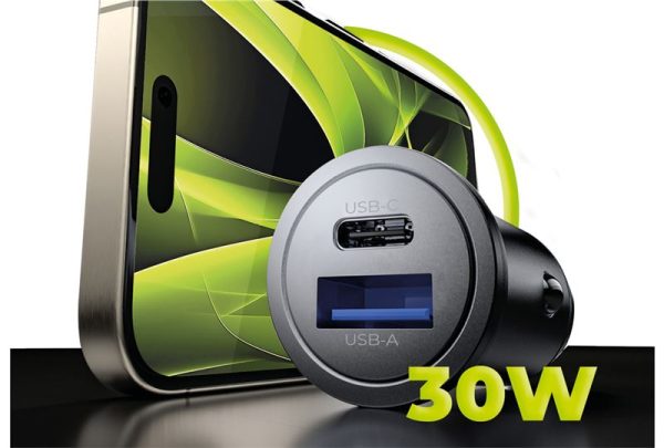 Mobile Origin Metal Car Charger 30W CA12 - USB-C USB-A