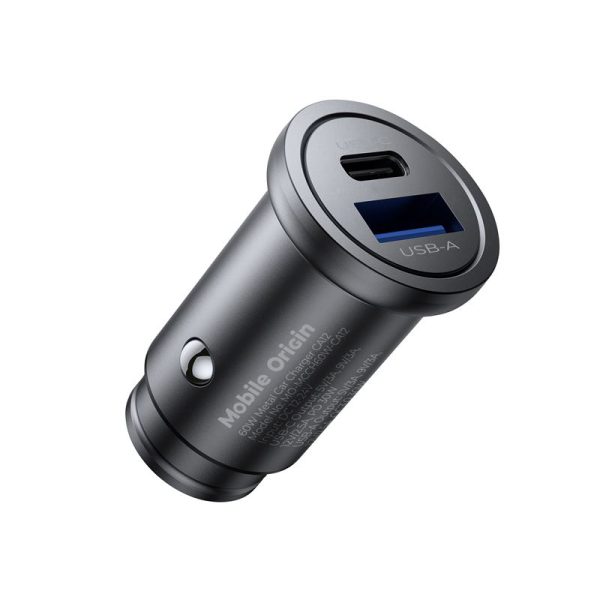 Mobile Origin Metal Car Charger 30W CA12 - USB-C USB-A