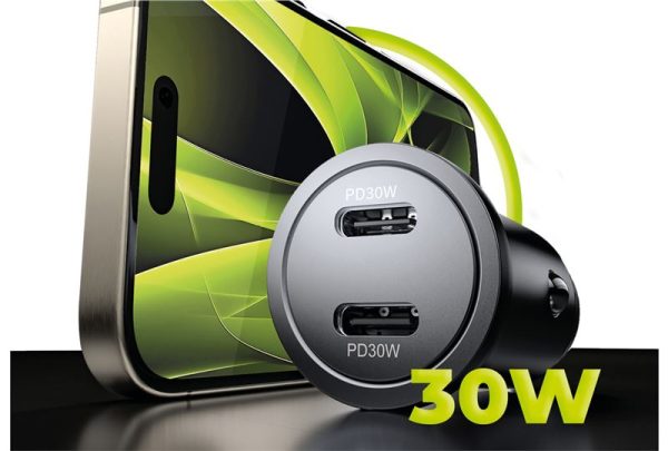 Mobile Origin Metal Car Charger 30W CA13 - 2x USB-C