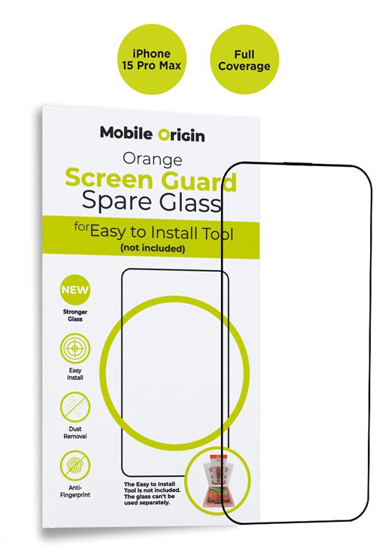 Mobile Origin Orange Screen Guard Spare Glass iPhone 15 Pro Max