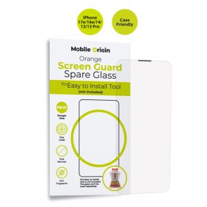 Mobile Origin Orange Screen Guard Spare Glass iPhone 17e/16e/14/13 Pro/13