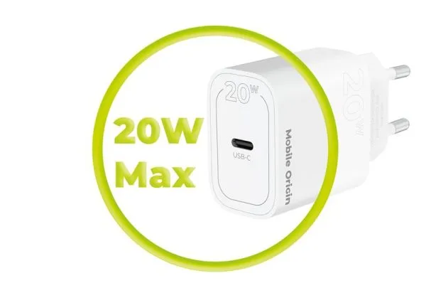 Mobile Origin PD20W Wall Charger MO11 white 1 USB-C