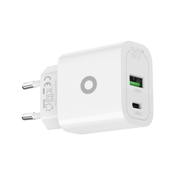 Mobile Origin PD20W Wall Charger MO12 white 1 USB-A + 1 USB-C