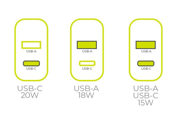Mobile Origin PD20W Wall Charger MO12 white 1 USB-A + 1 USB-C