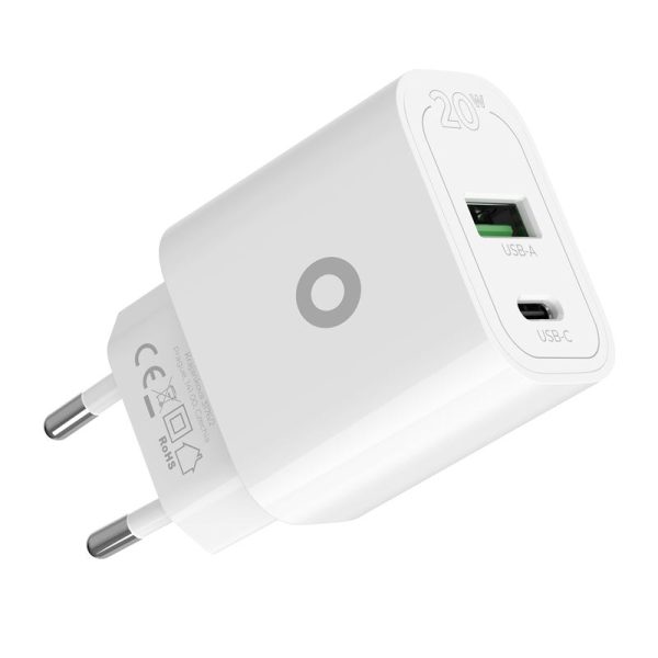 Mobile Origin PD20W Wall Charger MO12 white 1 USB-A + 1 USB-C