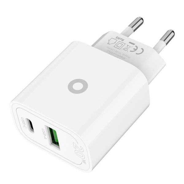 Mobile Origin PD20W Wall Charger MO12 white 1 USB-A + 1 USB-C