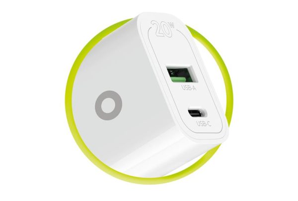 Mobile Origin PD20W Wall Charger MO12 white 1 USB-A + 1 USB-C