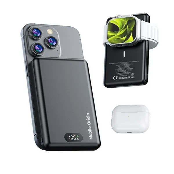 Mobile Origin PowerBank 10000mAh 3in1 Wireless Magnetic PowerBank PB8