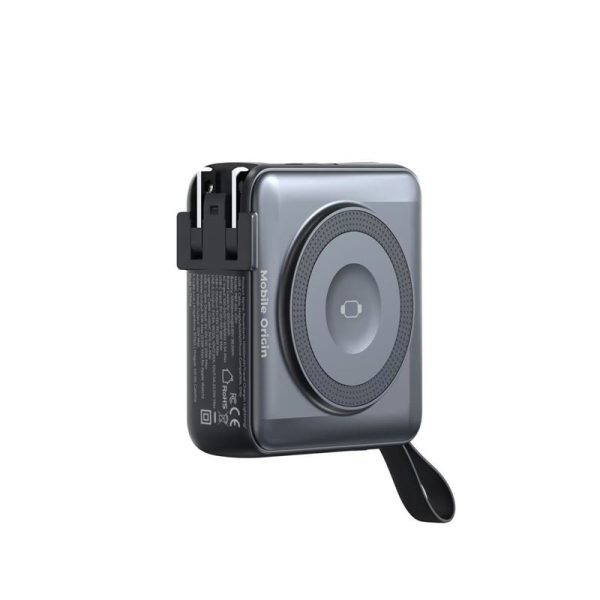 Mobile Origin PowerBank & Travel Charger Lightning/USB-C Cable MagSafe AW/iPhone Compatible black