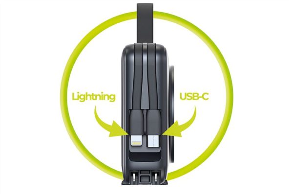 Mobile Origin PowerBank & Travel Charger Lightning/USB-C Cable MagSafe AW/iPhone Compatible black