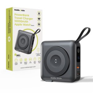 Mobile Origin PowerBank & Travel Charger Lightning/USB-C Cable MagSafe AW/iPhone Compatible black