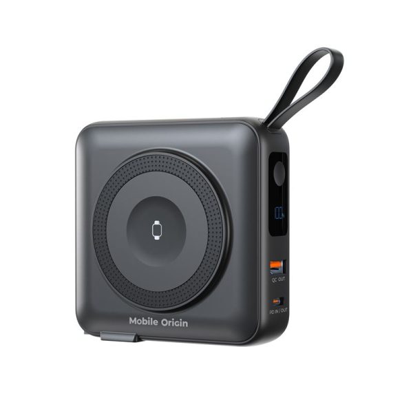 Mobile Origin PowerBank & Travel Charger Lightning/USB-C Cable MagSafe AW/iPhone Compatible black