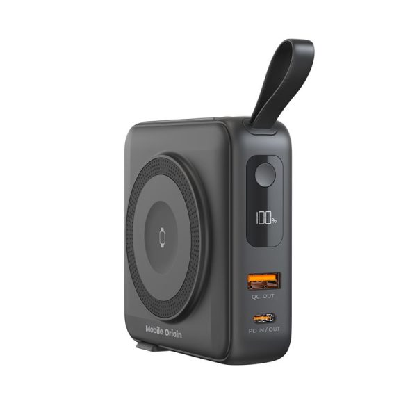 Mobile Origin PowerBank & Travel Charger Lightning/USB-C Cable MagSafe AW/iPhone Compatible black