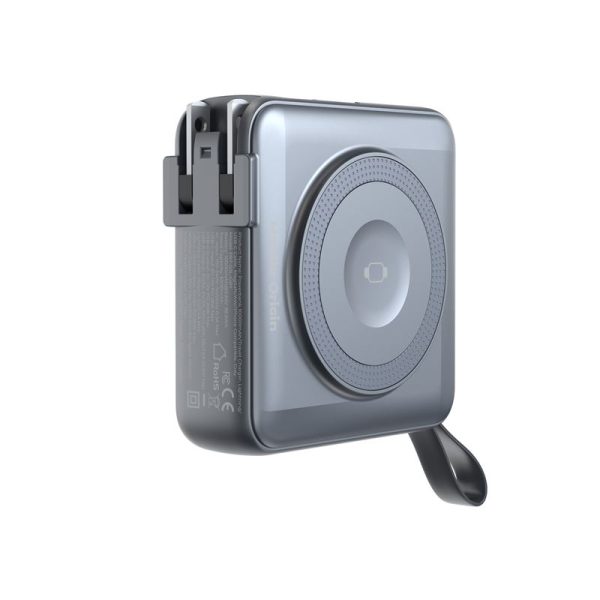 Mobile Origin PowerBank & Travel Charger Lightning/USB-C Cable MagSafe/AW/iPhone Compatible grey