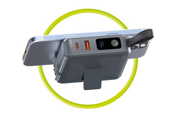 Mobile Origin PowerBank & Travel Charger Lightning/USB-C Cable MagSafe/AW/iPhone Compatible grey