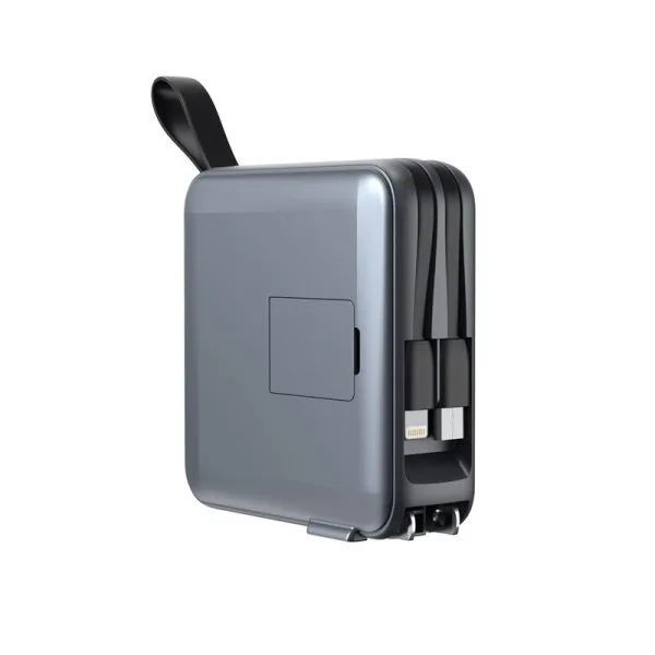 Mobile Origin PowerBank & Travel Charger Lightning/USB-C Cable MagSafe/AW/iPhone Compatible grey