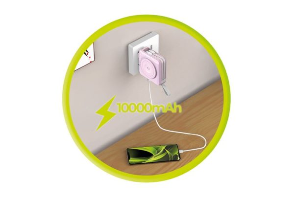 Mobile Origin PowerBank & Travel Charger Lightning/USB-C Cable MagSafe/AW/iPhone Compatible pink