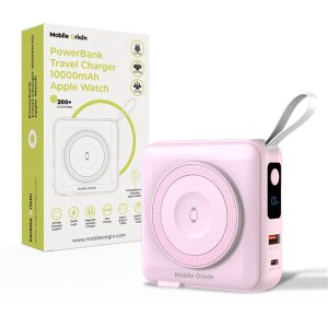 Mobile Origin PowerBank & Travel Charger Lightning/USB-C Cable MagSafe/AW/iPhone Compatible pink