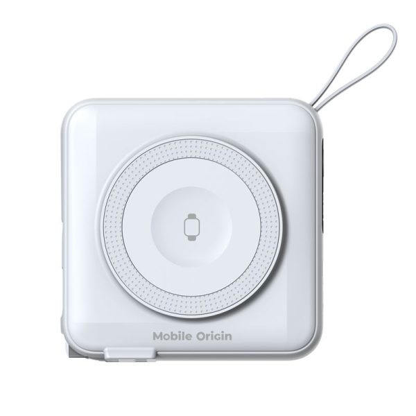 Mobile Origin PowerBank & Travel Charger Lightning/USB-C Cable MagSafe/AW/iPhone Compatible white