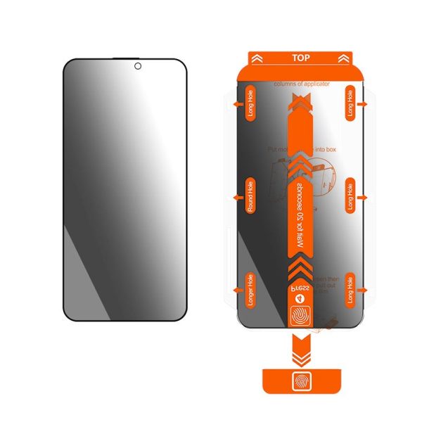 Mobile Origin Privacy Screen Guard iPhone 15 Pro Max with easy applicator 2 pack