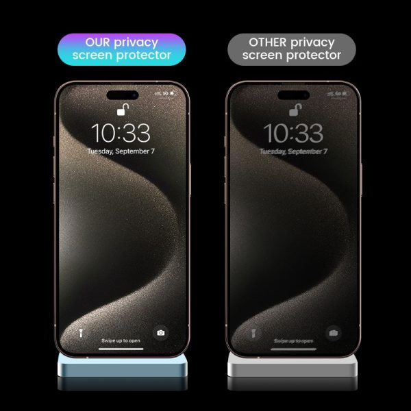 Mobile Origin Privacy Screen Guard iPhone 15 Pro with easy applicator 2 pack
