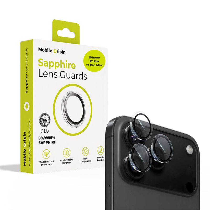 Mobile Origin Sapphire Lens guards clear - iPhone 17 Pro / 17 Pro Max