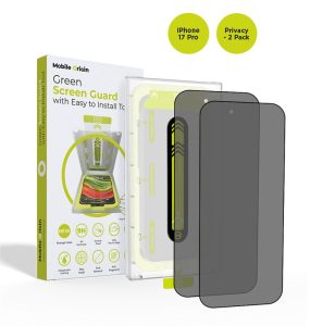 Mobile Origin Screen Guard Privacy with easy applicator 2 pack - iPhone 17 Pro