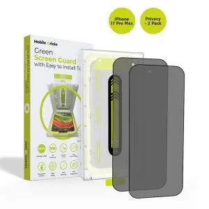 Mobile Origin Screen Guard Privacy with easy applicator 2 pack - iPhone 17 Pro Max