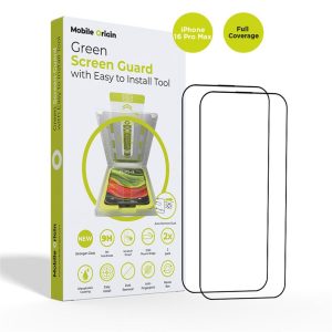 Mobile Origin Screen Guard with easy applicator 2 pack -  iPhone 16 Pro Max