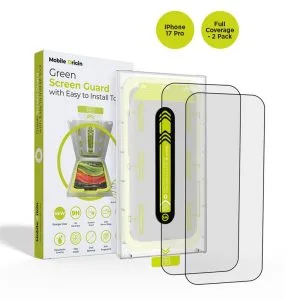Mobile Origin Screen Guard with easy applicator full coverage 2 pack - iPhone 17 Pro