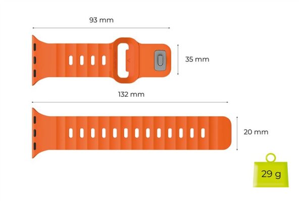 Mobile Origin Strap III orange - Apple Watch 49mm/46mm/45mm/44mm