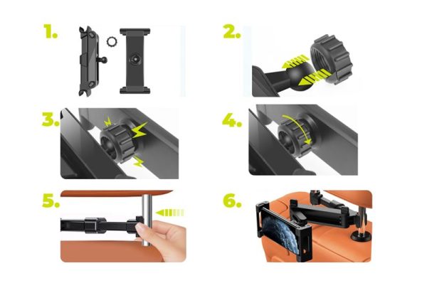 Mobile Origin Tablet Car Holder with Stretchable Arm CA7