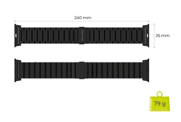 Mobile Origin Titanium Band Modena black  - Apple Watch Ultra 49mm