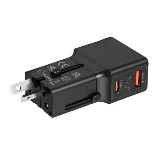 Mobile Origin Travel adapter 25W EU/US/UK/AU black