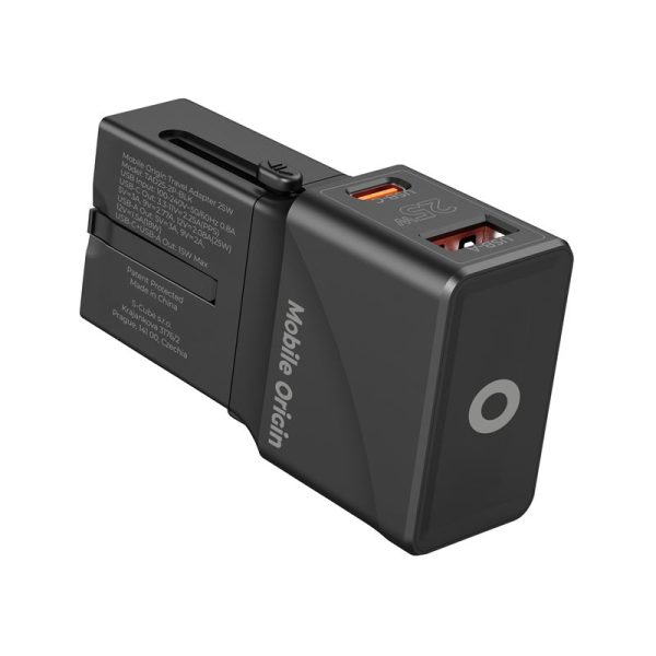 Mobile Origin Travel adapter 25W EU/US/UK/AU black